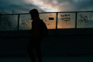 Graffiti and sunset